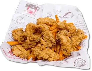 Fried Oyster Basket — 10 pieces of fresh fried oysters with a crispy light crust on the outside.
