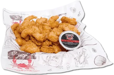 Fried Shrimp Basket — 8 pieces of golden brown fried large shrimp.