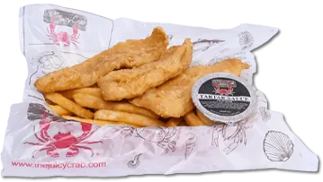 Fried Tilapia Basket — 4 pieces of battered, deliciously seasoned, and crunchy, fried tilapia.