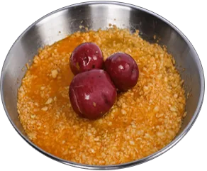 Potato — Boiled potatoes with a pleasant savory taste. A perfect side for your seafood boil.